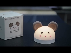Mini Silicone Gulu Souris Led Enfants Cartoon Chambre à coucher Nuit Lumière Smart Table réveil